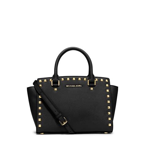 michael kors selma medium studded|Michael Kors selma medium satchel.